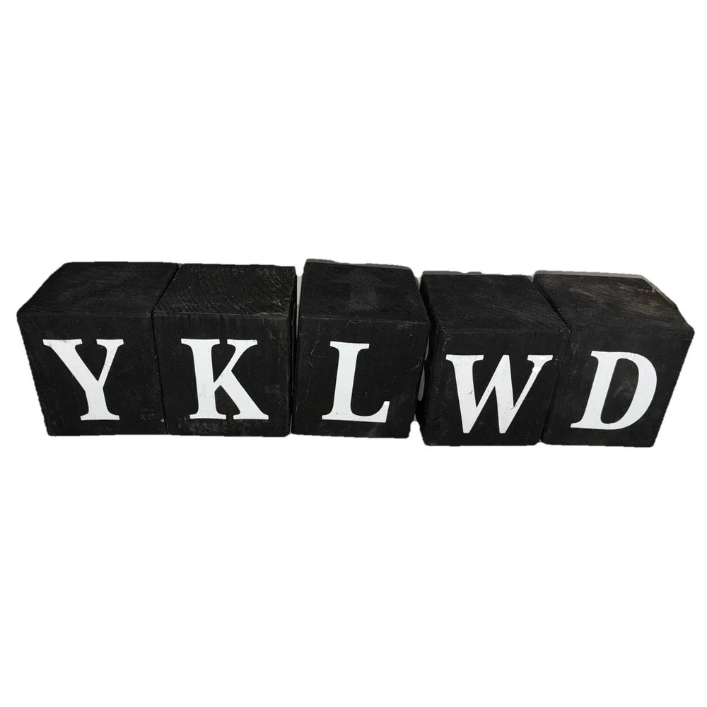 Wooden Blocks With Letters Lot Of 5